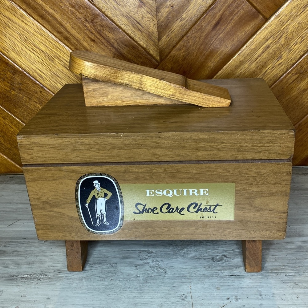 Vintage Shoe Shine Chest by Esquire - Picture 11 of 11